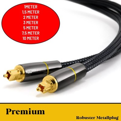 1m-10m Toslink Kabel Optisches Audiokabel Digital LWL SPDIF Audio Digitalkabel