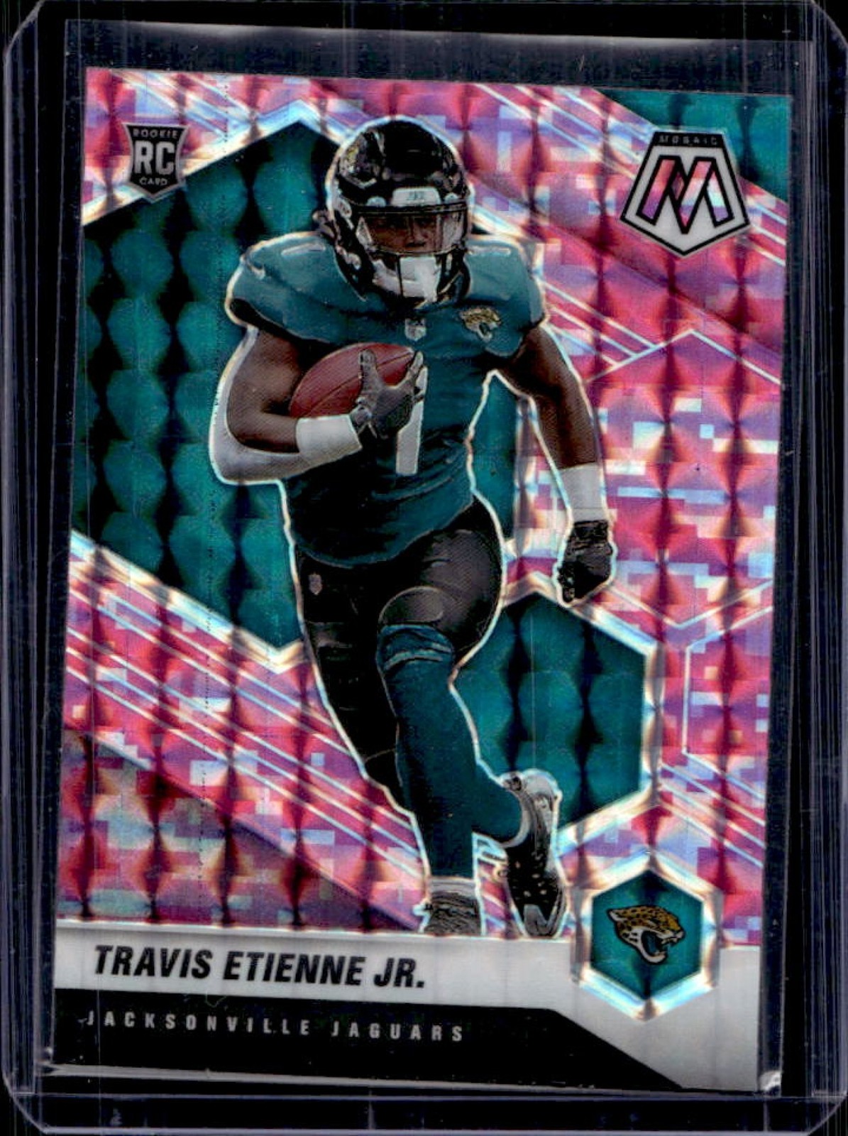 2021 Mosaic Travis Etienne Jr. RC Prizm Camo Pink Rookie #314 Jaguars