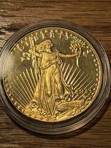 24k Gld Plated U. S., Liberty 1933 Eagle Twenty Dollars COPY COIN