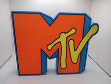 Retro 1980s style MTV Music TV Mtv lightbox sign retro logo light box