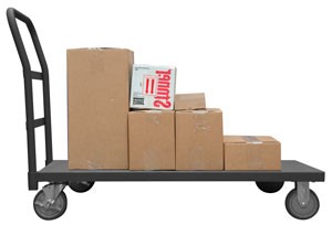 Durham EPT18485PU95, 1400 lb Capacity Low Deck Platform Truck, 18''x48''x35.25''