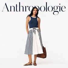 Daily Practice by Anthropologie Blue Pattern Maxi Dress XL