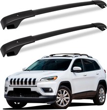 Lockable Roof Rack Cross Bars Luggage Carrier For Jeep Cherokee 2014-2023 Black Lockable Roof Rack Cross Bars Luggage Carrier For Jeep Cherokee 2014-2023 Black
