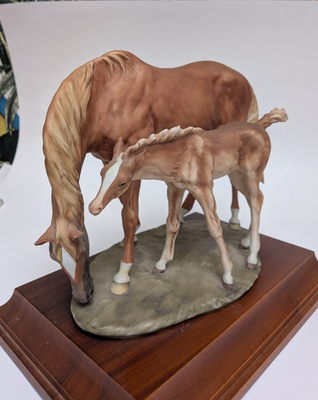 #ad Kaiser Sculpture quot;Thoroughbred Mare and Foalquot; West Germany LE 635 1200 No cert GBP 275.00