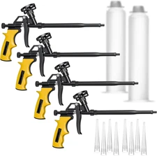 4 Pcs Foam Gun Yellow - Durable Spray Applicator for Expanding Insulation and Ad