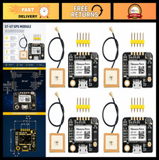 4 Pack GPS Module with USB Port & Active Antenna, NEO-6M Compatible for Drones &