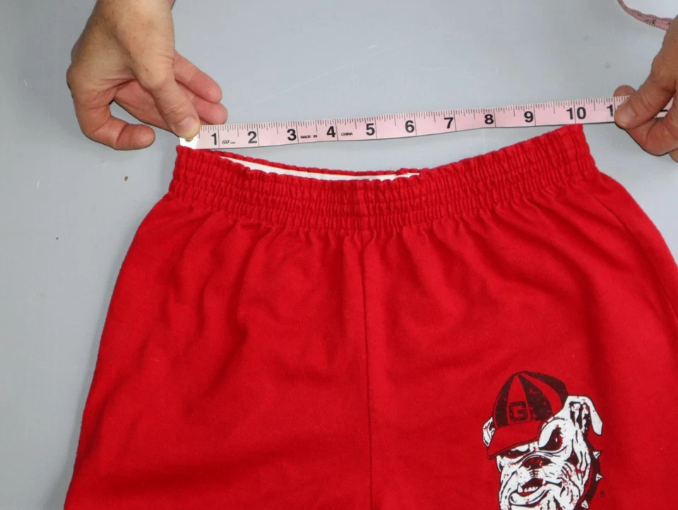Pantalones Cortos de Entrenamiento Gimnasio Soffe De Colección UGA Georgia Bulldogs Rojo Pequeña Universidad Foto 3 de 4