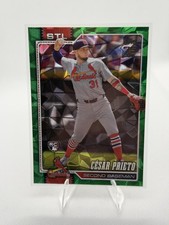 2026 Topps #95 Cesar Prieto Green Diamante Foil #/99