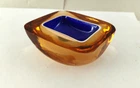 Vtg ITALY ART GLASS MURANO SOMMERSO Bowl SEGUSO Flavio Poli