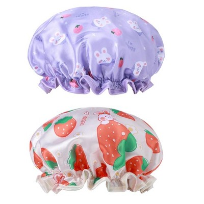 TIESOME Kids Shower Caps, 2 PCS Yellow & Purple Small, 