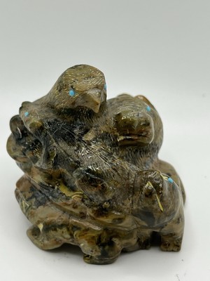 Zuni 6 Direction fetish Travis Nieto *SIGNED* Picasso Marble F4414