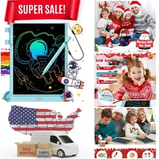 Portable 10in LCD Writing Tablet - Creative Doodle Board for Kids' Learning