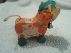 Fisher Price Vintage 1960’s  Bossy Bell Wooden Cow Pull Toy — photo 1