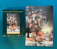 VTG Wentworth Wooden Jigsaw Puzzle Bottle of Champagne Sadler 250 piece Complete