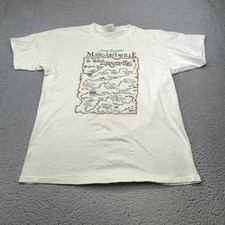 Vintage Jimmy Buffett Shirt Mens L White Margaritaville Treasure Map Lee USA 90s
