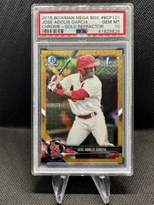 Jose Adolis Garcia 2018 Bowman Mega BCP121 Gold Refractor /50 PSA 10