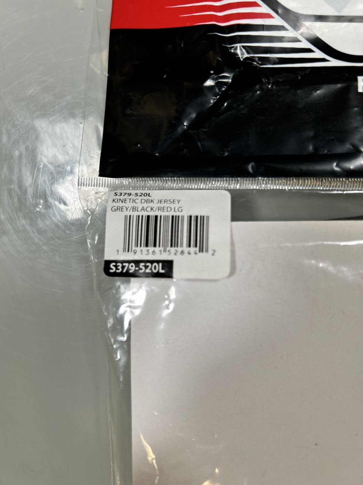 Fly Racing Kinetic Jersey DBK Large Grey Black Red MX ATV Dirt Bike BMX MTB L