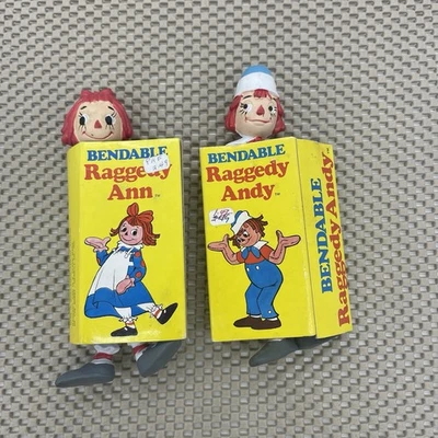 Raggedy Ann & Andy with Vintage Rubber Dolls & Doll Playsets for
