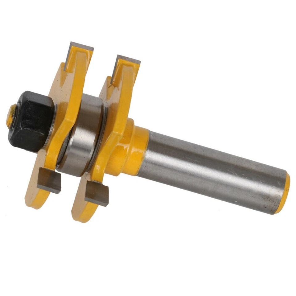 Kit Tongue & Groove Router Bit 1/2" Shank T-shape 3-teeth Wood Milling Cutter Hb - Image 3 of 4