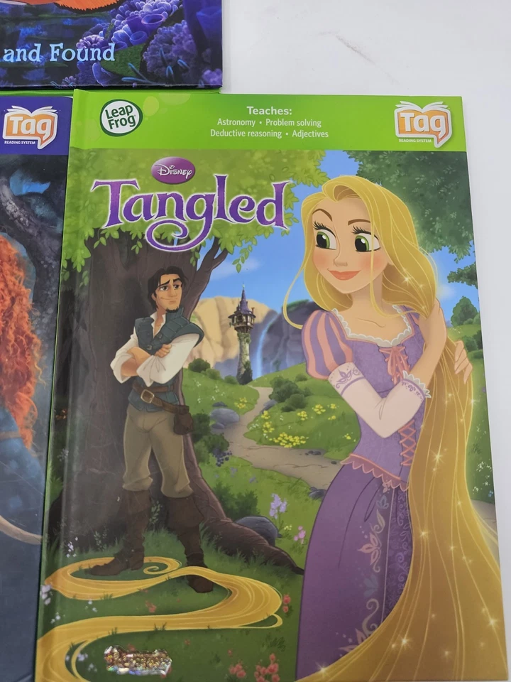 3 Leap Frog Tag LeapReader Books Disney Tangled Brave Finding Nemo - Image 2 of 4
