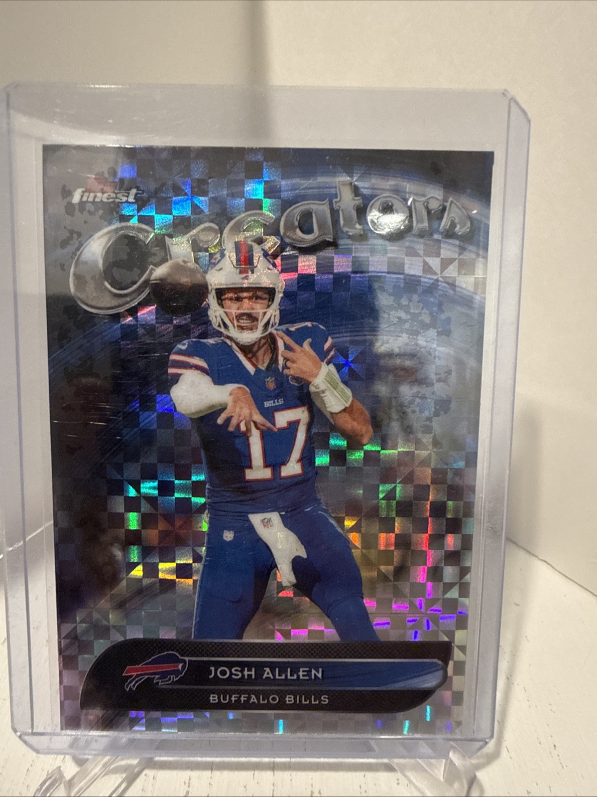 2025 Topps Finest Football Josh Allen CR-4 Creators Xfractor Buffalo Bills
