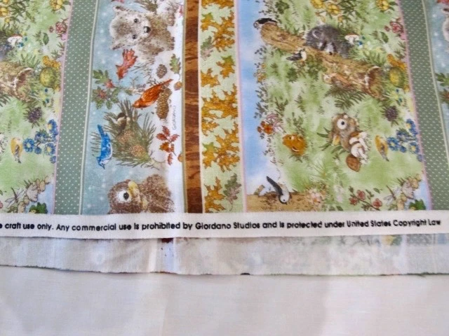 ANIMALES DEL BOSQUE - CAÍDA - TELA GIORDANO STUDIOS - 1,5 YARDAS Foto 3 de 3