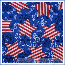 BonEful Fabric FQ Cotton Quilt American FLAG Dot Red White Blue STAR Stripe USA