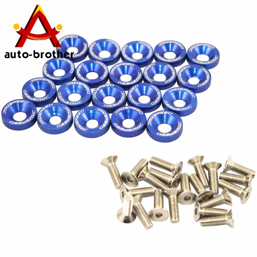 Jdm Fender Washers 40-Piece JDM Billet Aluminum Washer Kit - Blue, For Fender & Engine Bay Dress Up JDM Billet Aluminum Washers - Foto 3