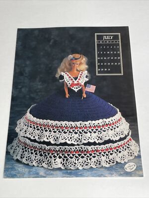 Miss July 1991 Size 11 1/2'' Fashion Doll Dress Crochet Pattern