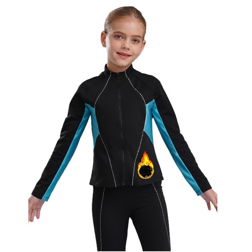Kids Girls Sweatshirt +Leggings+Vest Gymnastics Figure Skating Outfit Workout - Picture 22 of 53