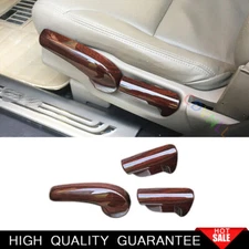 For Honda CR-V CRV 2012-2016 Red Wood Grain Seat Button Handle Cover Trim 3PCS