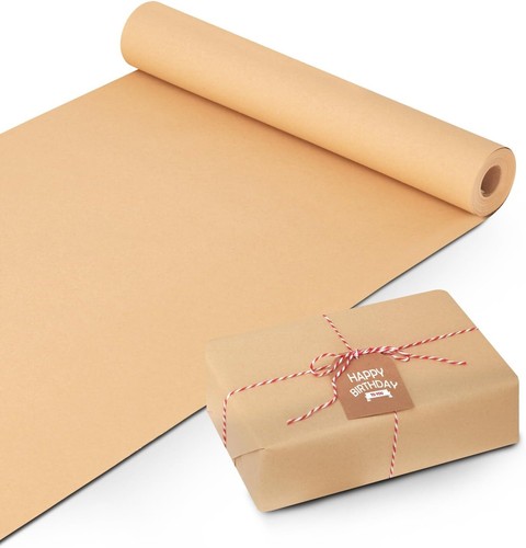 STRONG BROWN KRAFT WRAPPING PARCEL PAPER PACKAGING WRAPPING FREE P&P - Afbeelding 1 van 6