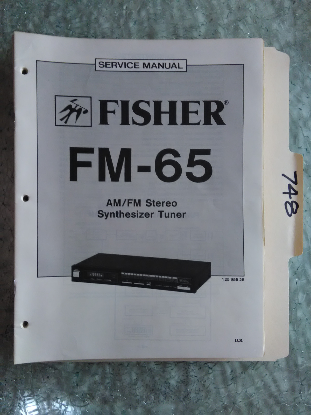 Fisher FM-65 Original Service Manual for Stereo Tuner Receiver Repair