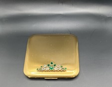 Vintage Ornate Pilcher Gold Tone Powder Compact With Mirror Made In The USA