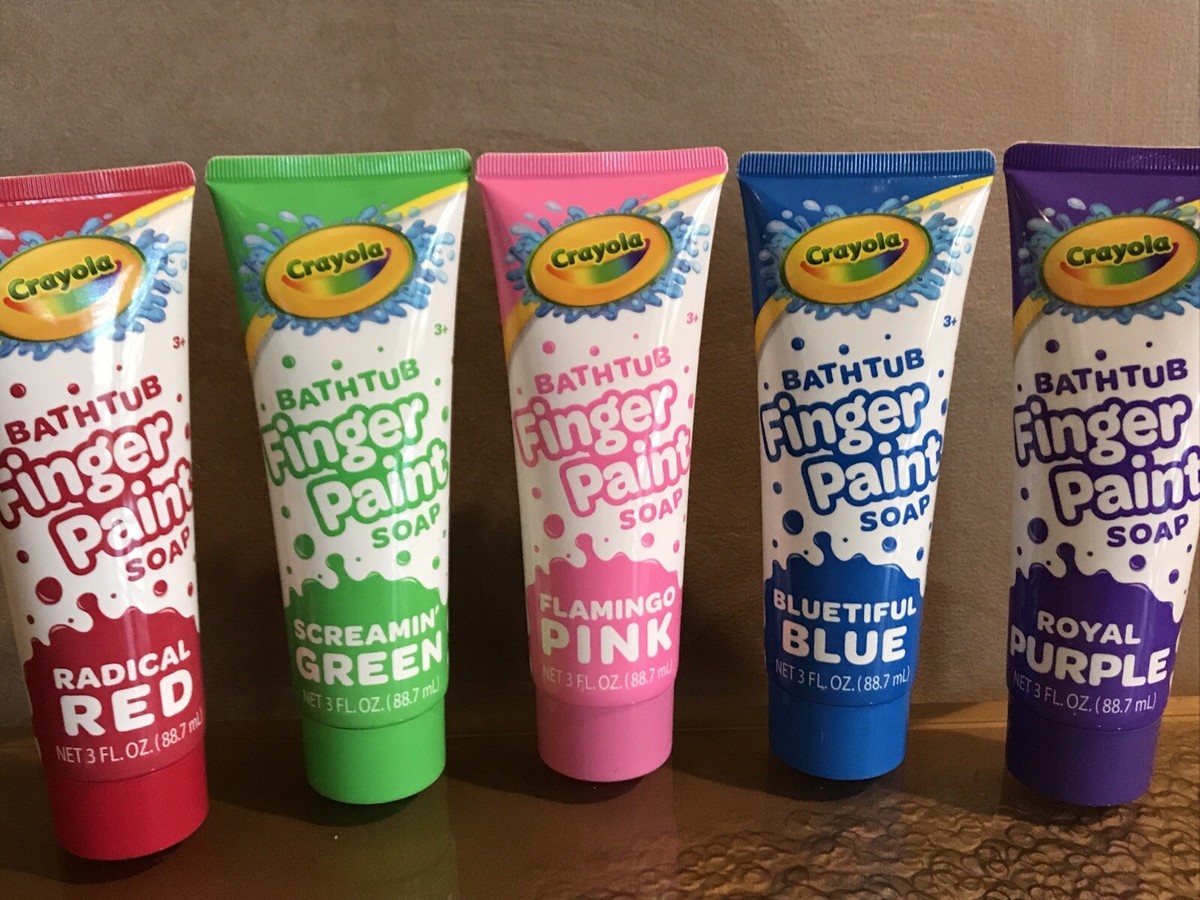 Oz Crayola Bathtub Finger Paint Kids Soap Assorted Colors New Bath Fun