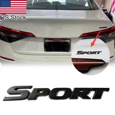 1PC 6.5'' Matte Black SPORT Letter Badge Emblem Rear Trunk Side Decal Sticker