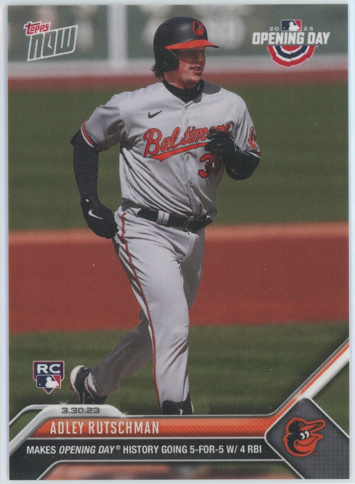 ADLEY RUTSCHMAN 2023 Topps Now MLB Rookie RC Card #4