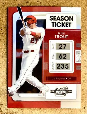2022 Panini Chronicles Baseball Contenders Optic Mike Trout #5 L.A. Angels
