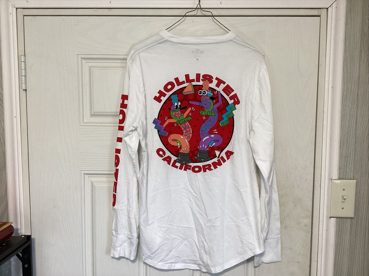 Hollister Shirt Adult Medium White Air Tube Dancer California