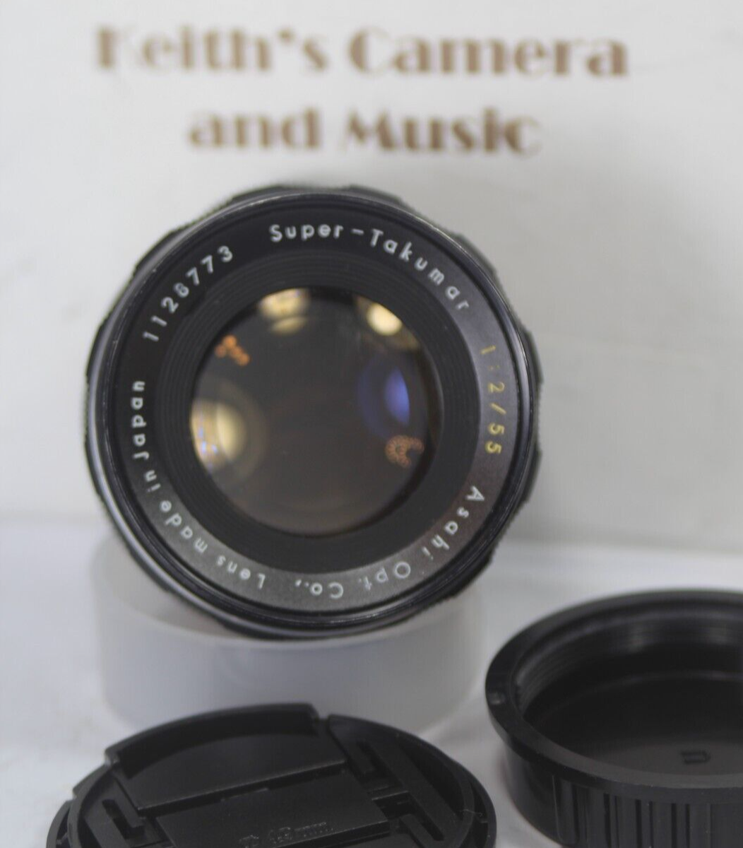 1yr warranty MINT Asahi Pentax Super Takumar 55mm f/2 f2 M42 Screw