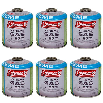 6 x COLEMAN Schraubkartusche 230 g Ventil Gas Kartusche Kocher Butan Propan Mix
