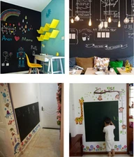 1 PC 17.7 x 78.7 inch Blackboard Sticker Removable Blackboard Sticker