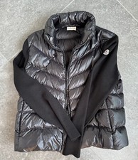 Original Moncler Jacke/Weste schwarz mit gestrickten Ärmeln Größe M