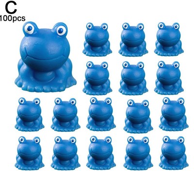 100 Pcs Resin Mini Frogs Figurines Green Frog Miniature Figurine Micro Frog -.-