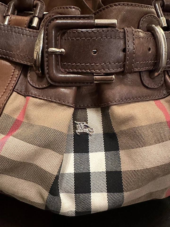 Bolso Burberry Prorsum Nova Check 100% Auténtico Hecho en Italia Marrón Foto 4 de 4