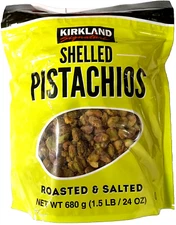 Kirkland Signature Shelled Pistachios Roasted & Salted 24 Oz (680g) EXP 02/2026