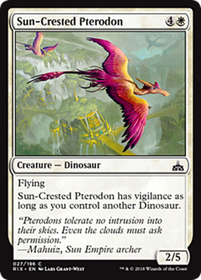 SUN-CRESTED PTERODON ~mtg NM Rivals of Ixalan Com x4