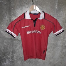 Manchester United 1999 treble home football jersey shirt.