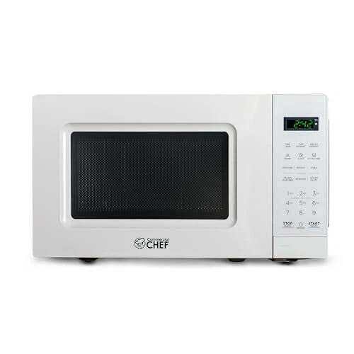 COMMERCIAL CHEF 0.7 Cu Ft Microwave with 10 Power Levels, 700W Microwave with Di