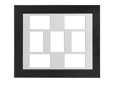 Multi Aperture Collage Picture Photo Frames Choice of Mount Design Rustic /Black